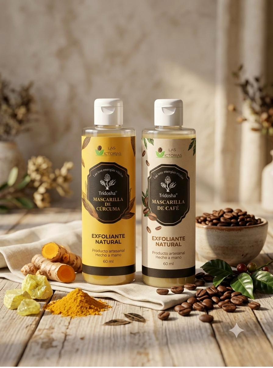 Mascarillas de Cúrcuma y Café Tridosha