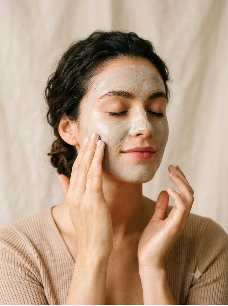 Aplicación de la mascarilla en el rostro
